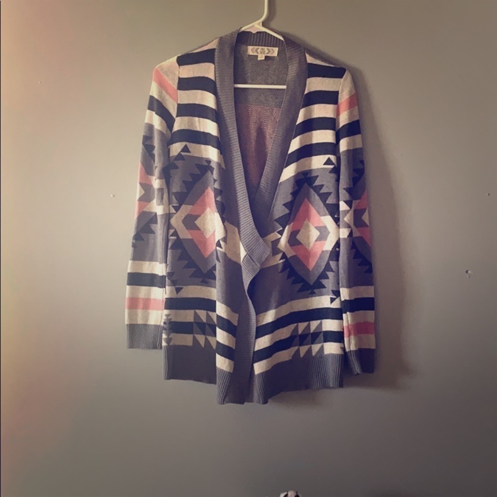 Rose Pink Aztec Sweater